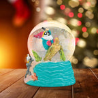 Old World Christmas Summer Coastal Gnome Snow Globe, Musical Holiday Figurine with You are My Sunshine Tune, Seasonal Decoration