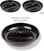 Ash Tray for Cigarettes - Ashtrays for Cigarettes Outdoor Ash Tray-2 Pack 7 Inches Large Size Patio Ashtray, Home Ashtray, Smokeless Tabletop Ashtrays,Trash Can(black)