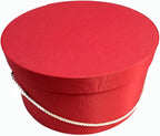 Sarah's Hat Boxes Classic Coral Hat Box – 21.5" x 11.5" (Dia. x Ht.) Handmade in USA – Odorless Non-Toxic Adhesive, Cording Handle – Premium Storage for Hats & Accessories