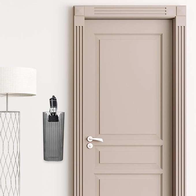 VOSAREA Umbrella Stand Holder Plastic Wall Mounted Umbrella Stand Hanging Umbrella Rack for Entryway Home Office Canes Walking Sticks Holder Organizer Bin