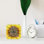 Sunflower Decorations Sunflower Desk Accessories Inspirational Desk Decor Summer Decorations Wooden Box Sign for Home Office Farmhouse Table Shelf