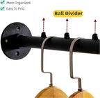 Industrial Wall Pipe Clothes Bar - Heavy Duty Metal Coat Hanger with Hook, Wall-Mounted Garment Holder Racks,Wall Clothing Racks/Hanging Rail, 6Pcs