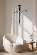 RESACO Wall Cross Jesus Crosses Wall Decor Religious Metal Wall Art Minimalist Decorations for Church Home Office Baptism Decor Gift for a Christian（14x23in）