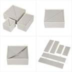 6 Pack Foldable Drawer Organizer Dividers Cloth Storage Box Closet Dresser Organizer Cube Fabric Containers Basket Bins for Underwear Bras Socks Panties Lingeries Nursery Baby Clothes Gray