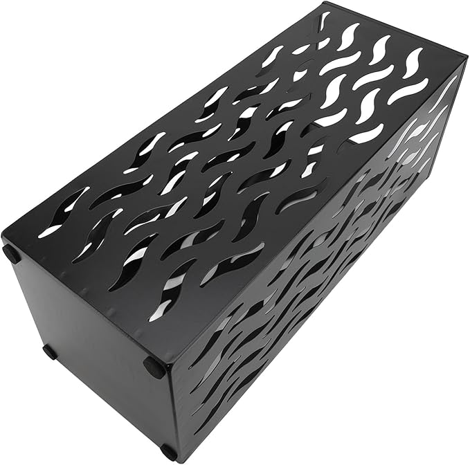 Metal Umbrella Holder, Square Umbrella Stand Rack for Entryway, 6.3" x 6.3" x 16.5" (Black)