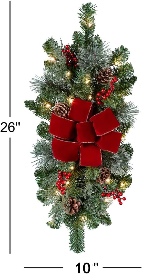 Haute Decor Classic Pre-lit Holiday Swags (Set of 4 - Staircase)