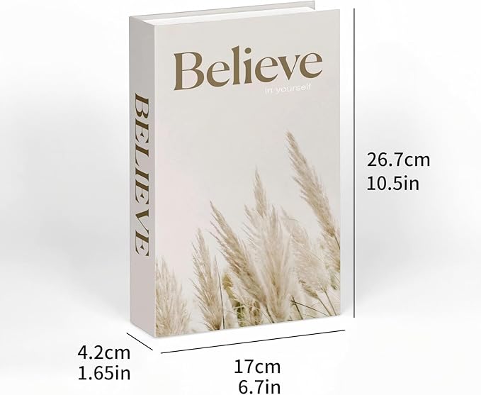 3 PCS Faux Decorative Books for Home Decor-Coffee Table Books Decor-Aesthetic Fake/Faux Books for Decoration,libros Decoration for Coffee Table, Shelf Accessories (Believe Achieve Dream)