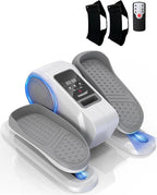 Under Desk Machine, Electric Elliptical Leg Exerciser for Senior, 13 Adjustable Speeds Quiet and Portable Seated Pedal Exerciser for Training with Remote Control