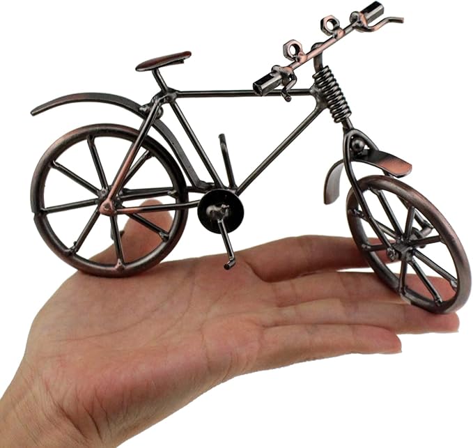 Tipmant Antique Vintage Bicycle Retro Iron Bike Model Office Home Décor Accents Room Desk Decoration Ornaments Handmade Handcrafts