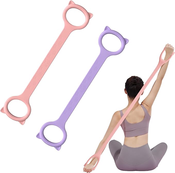 Figure 8 Resistance Bands, 8-Shaped Exercise Band for Women Arms Shoulder Back Legs Stretching Pilates Yoga