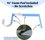 BEISE Wreath Hanger for Headstone, Adjustable 6"- 11", White 2 Pack, Non-Slip Sponge Grip, Fits Thick Upright Gravestone with Flat or Uneven Arched Tops, Easy Outdoor Cemetery Christmas Décor