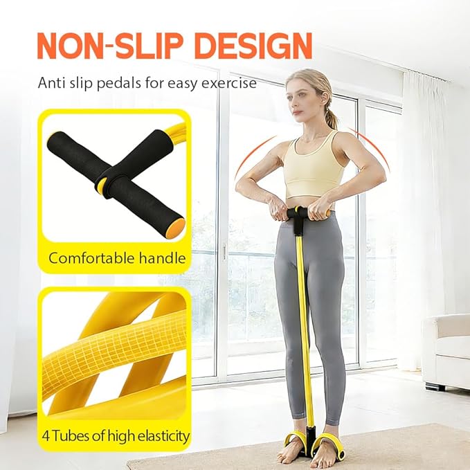 21 Fitness Resistance Bands with 4 Tube Pedal Ankle Puller, 2026 New Multifunction Elastic Yoga Resistance Band, Stretching Bands for Home Gym Use