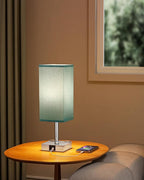 Touch Bedside Table Lamp For Nightstand - 3-Way Dimmable Night Lamp with USB A + Type C Charging Ports and two AC Outlets, Small Desk Light with E26 Bulb for Bedroom Living Room Dorm, Turquoise