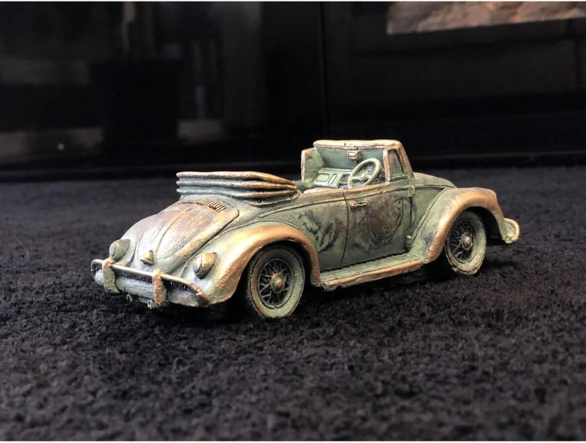 SODEF Decorative Classic Car Decorative Accent Mustard Yellow Polished Resin for Home Office Display - Mustard Yellow
