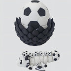Enchanted 3D Egg with Miniature Inside - Handcrafted Printed Collectible | Fantasy Decor & Gift (Soccer Dragon & Egg (Box))