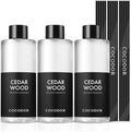 COCODOR Reed Diffuser Oil Refill/Cedar Wood /6.7oz(200ml) / 3 Pack/Aromatherapy, Home Fragrance, Scented Oils, Oils for Reed Diffuser, Bathroom Home Decor