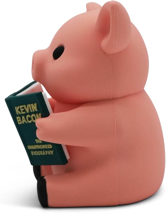 Little Readers – Cute Figurines for Bookshelves, Desks, Terrariums & Home Decor – Book-Loving Animal Statue – Pig