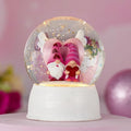 Valentines Day Decor Musical Gnomes Snow Globe, Couple Gnomes Lighted Snow Globe with 6H Timer, USB/Battery Operated, Birthday Wedding Valentine's Day Gifts for Women