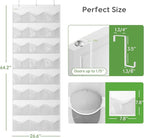 Unjumbly Baseball Hat Rack, 24 Pocket Over-The-Door Hat Organizer with Clear Deep Pockets to Display Baseball Caps Collection, Complete with 3 Over Door Hooks (White, 24 Pockets)