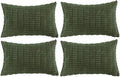 Fancy Homi 4 Packs Decorative Throw Pillow Covers for Living Room Couch Bed, Modern Farmhouse Boho Home Décor Accent Cushion Case, 24" x 12", Olive Green