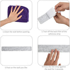 Vuzvuv 8Pcs Light Grey Cork Board Bar Strips with 50 Pushpins & Sticky Notes, Self-Adhesive Bulletin Board Strips No Damage for Wall, Felt Pin Board for Paste Notes, Photos, Schedules Office Decor
