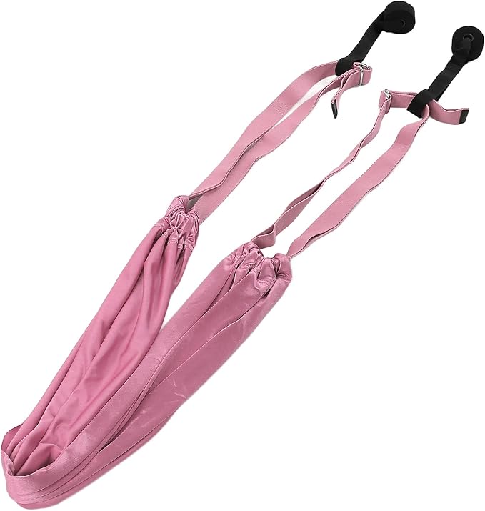 Premium Aerial Hammock Yoga Swing Kit Yoga Hammock Handstand Split Leg Stretchable Training Portable Elastic Aerial Hammock for Home Sky Blue(Pink)