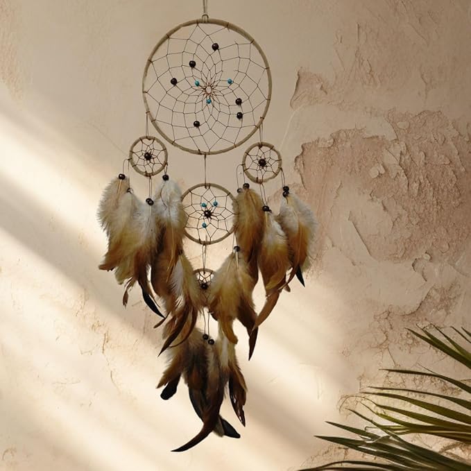Dream Catchers for Adults Original Dream Catcher Wall Decor for Bedroom Boho Hanging Ornament with Natural Feathers for Living Room Large