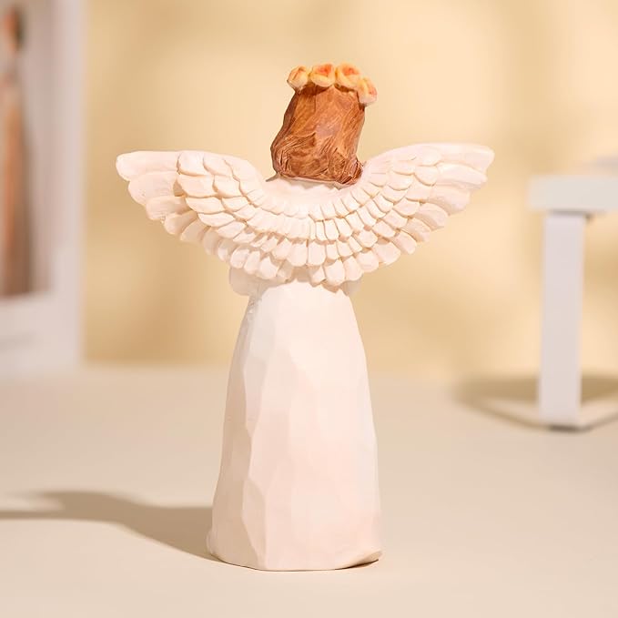 Kohehe Sympathy Gifts for Loss of Loved One, 5.12" Cardinal Angel Figurine,Sympathy Gift for Loss of Mom Baby,Bereavement Memorial Gifts for Lover and Friend