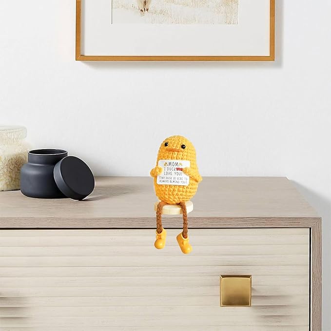 Duck Gifts for Mom Mother's Day, Cute Little Duck I Love You Always Reminder, Funny Home Decor Collectible Doll for Women Friend Sister, Stocking Stuffers Birthday Present for Her