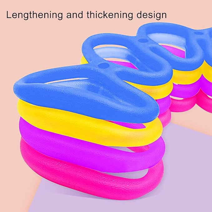 7 Ring Stretch Resistance Exercise Band, Workout Bands Yoga Stretching for Home Fitness, Foot, Leg and Arm Exerciser Stretch Band, Center Workout Walking Exercise