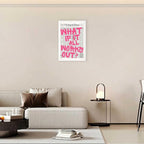 Drimiler Retro Newspaper Pink Font Poster What If It All Works Out Canvas Wall Art Positive Affirming Quote Minimalist Prints Painting For Home Bedroom Dorm Wall Decor 8x12in Unframed