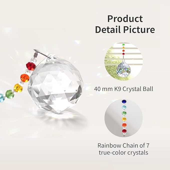 HEGELDA Memorial Gifts for Loss of Dad, Crystal Sun Catcher with Sympathy Poem Card, Refractive Prism Hanging Ornament, Father Bereavement Keepsake, Premium Gift Box Included
