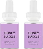 Pura & Simplicity Home Scent Refill - Smart Air Diffuser - Long-Lasting Luxury Fragrance per Refill - Home Essential - Clean & Safe Diffuser Fragrance - 2 Pack, Honeysuckle