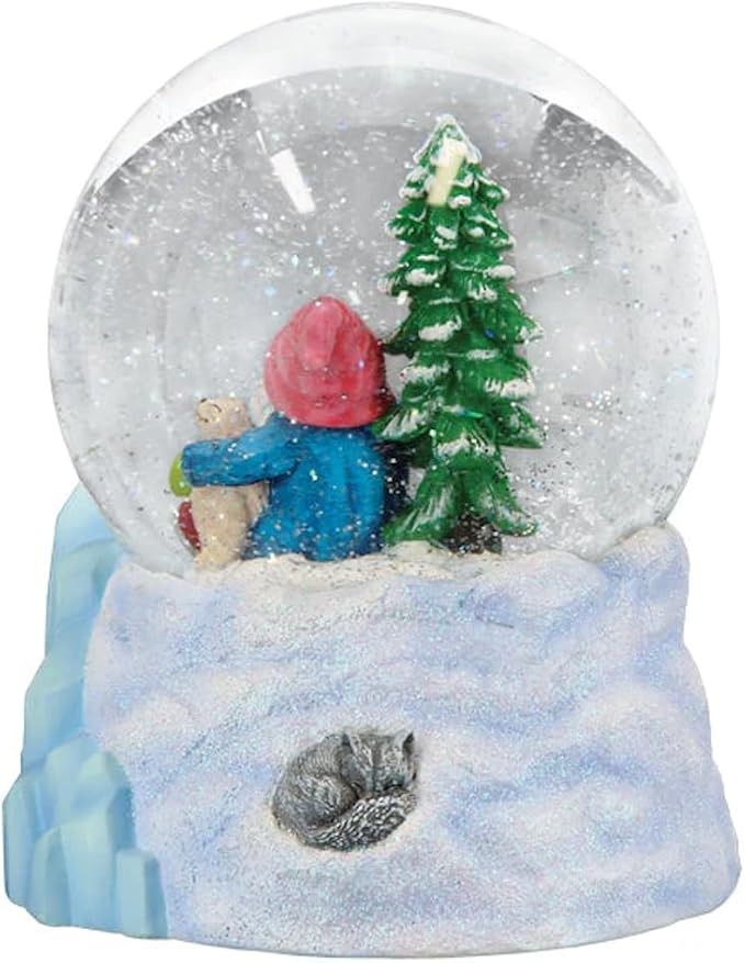 Old World Christmas Winter Arctic Gnome Snow Globe, Musical Holiday Figurine with Let It Snow Tune, Seasonal Decoration