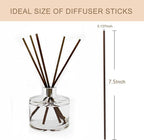 HOSSIAN 50pcs Reed Diffuser Sticks - Wood Rattan-Reed Sticks -Essential Oil Aroma Diffuser Sticks- Spa-Aromatherapy(7.5"/19cm) (Brown 7.5"/19cm)