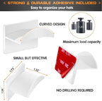 Adhesive Hat Hooks for Wall (16-Pack), Hat Hooks for Baseball Caps, Minimalist Hat Rack Design, No Drilling, Strong Hat Hangers, Hat Holder Organizer for Wall (White)
