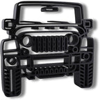Jeep Wrangler Sculpture - Minimalist Decorative Accent for Off - Road Enthusiasts & Modern Home Decor | Collectible Design (Jeep Wrangler Front View Matte Black)