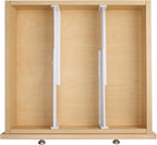 mDesign Expandable Dresser Drawer Divider with Foam Ends, Drawer Divider Locks in Place, Separators for Clothing and Accessories in Closet or Dresser Drawer, Ligne Collection, 4 Pack, White