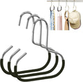 Durable Steel Hangers: Maximize Closet Space with Versatile Storage, Non-Slip Stainless Steel Clothes Rack Organizer for Hats, Ties, Scarves, Clothes (3, Black)