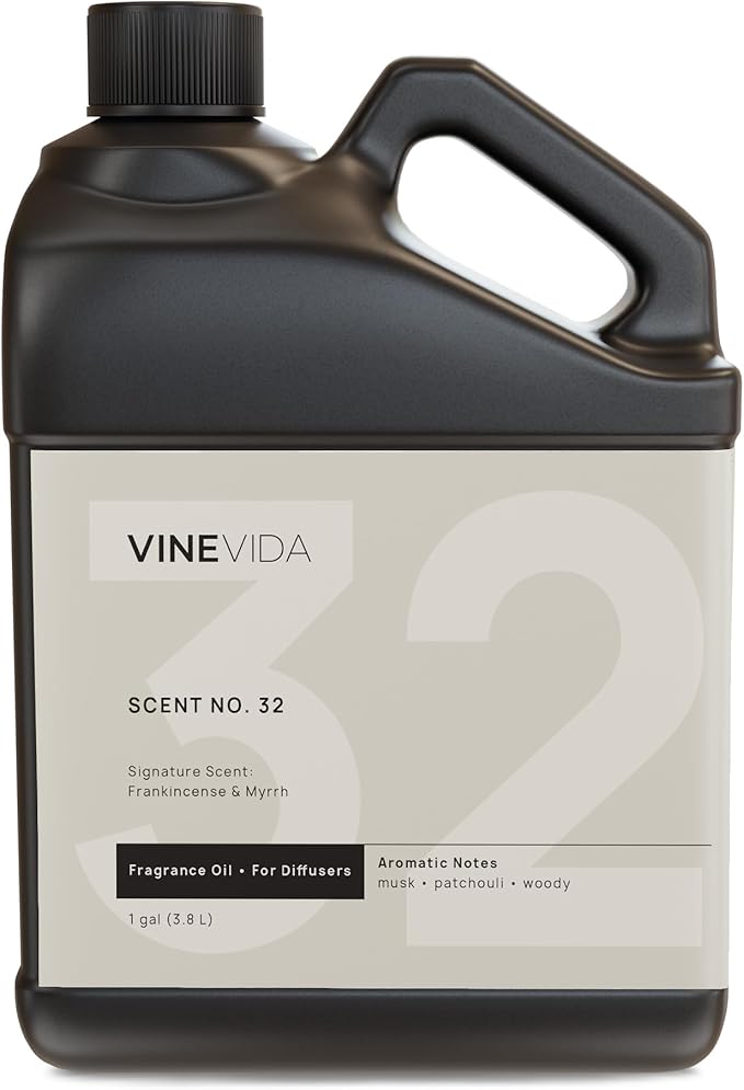 VINEVIDA [128 Fl Oz] Frankincense & Myrrh Fragrance Oil for Cold Air Diffusers, Essential Oils for Diffuser Oil Refill & Air Freshener Room Spray