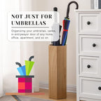 ROYUMI Umbrella Stand 19" Hexagon Wooden Umbrella Holder, Umbrella Stands for Entryway, Walnut/Oak Indoor Umbrella Holder, Water-Resistant Umbrella Storage Solution (Color : Oak)