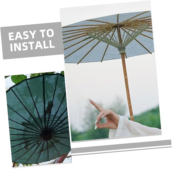 Cabilock Oil Paper Umbrella Frame Hand-Made Umbrella Bracket Stage Stands Chic Decorative