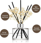 COCODOR Preserved Real Flower Reed Diffuser/Garden Lavender / 6.7oz(200ml) / 2 Pack/Reed Diffuser Set, Oil Diffuser & Reed Diffuser Sticks, Home Decor & Office Decor, Fragrance and Gifts