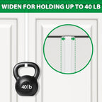 Booda Brand 14" Over The Door Hooks, 4 Pack Widen Wreath Hangers Fit The 1-3/4" & 1-3/8" Door Thicknesses, Z-Shaped Metal Door Hanger Hooks for Hanging Wreaths, Hats,and Clothes (White-4Pack)