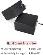 ROSIKING Black Wooden Music Box Classical Musical Boxes Christmas Birthday Valentine's Day Gifts for Lover Boy Girl friend Plays Toreador