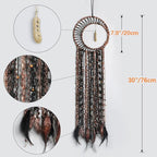 LOMOHOO Dream Catcher Gold Feather Pendant Handmade Traditional Dream Catchers Wall Hanging for Kids Bedroom Dorm Room Home Boho Decoration Bohemian Ornament Craft