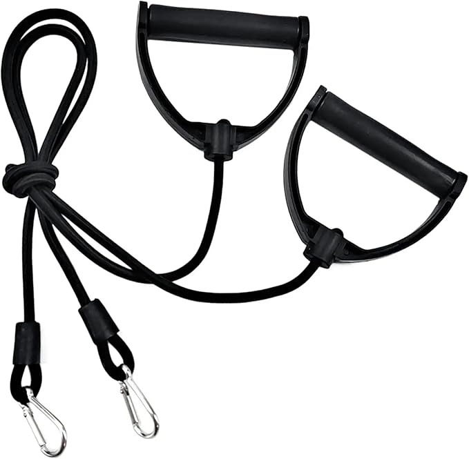 2Pcs Resistance Bands with Clips, Strong Resistance Band with ABS Handle, Exercise Bands Resistance, Replacement Cable Attachments for Gym Stepper Abdominal Machine, Resistance Bands with Clips