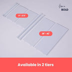 Tension Rod Shelving Expandable Closet Tension Shelf Storage Rack - No Drill Cabinet Tension Rod Shelf for Closet No-Slip | Shelves for Cabinet (NO Screw Installation)