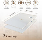 GENIE SPACE XXL Vacuum Storage Bags for Clothes, Bedding and Wardrobes – 43x35 in, Airtight, Reusable and Odor-Proof Space Saver Bags with Double Zipper Seal, 2-Pack