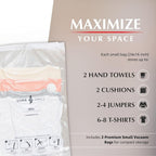 GENIE SPACE Premium Vacuum Storage Bags for Clothes, Bedding and Travel, Small Size 24x16 Inches, Airtight, Odor-Proof and Reusable Space Saver Bags with Double Zipper Seal, 2-Pack